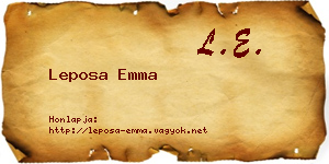 Leposa Emma névjegykártya