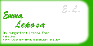 emma leposa business card